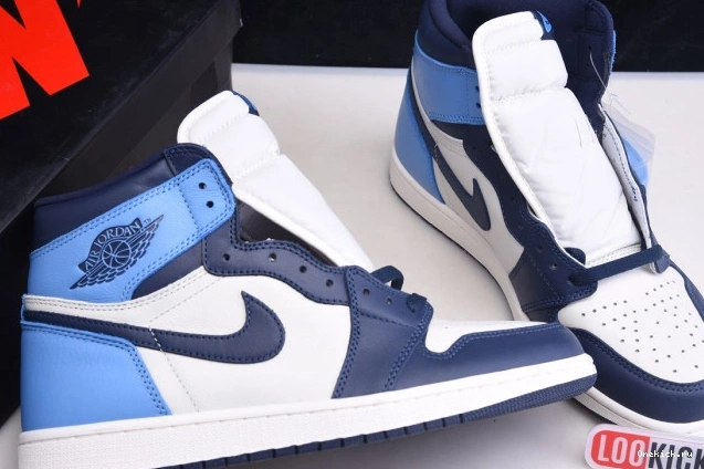 One Kick Retro Air 1 High Jordan Obsidian OG 555088-140 0806